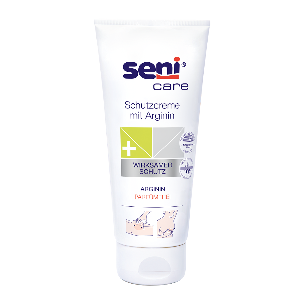 Bild der Verpackung der Seni Care Schutzcreme mit Arginin